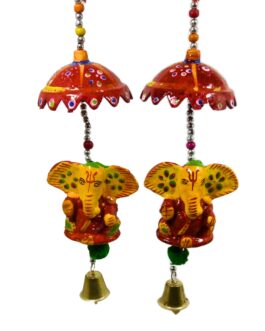 Decorative Ganesha Door Hangings Wall Art for Main Door/Living Room Home Decor, Pack of 2