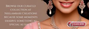 Rosy Premium, a stunning handcrafted necklace set in rose gold plating - Neelambari Creations www.ethnicgalaxy.com 1200x400-clickable