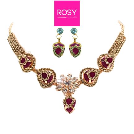 rosy-premium_rose-gold-necklace-with-earrings_neelambari-creations_36a