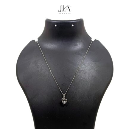 Jia Glamour Handcrafted Rose Gold Plated Necklace Jewellery Set with Dolphin Pendant, AD - Image 3