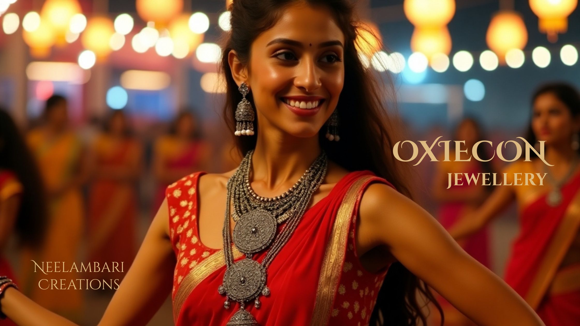Iconic Festive Oxidized Necklace Sets from Neelambari Creations H2